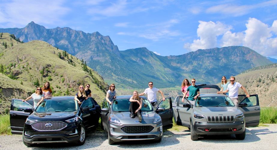 Groepsfoto auto Canada Groepsfoto auto Canada